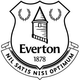 Everton black monochrome logo