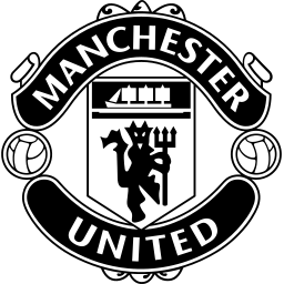Manchester United black monochrome logo