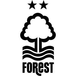Nottingham Forest black monochrome logo