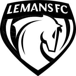 Le Mans FC black monochrome logo