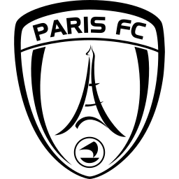 Paris FC black monochrome logo
