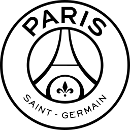 Paris Saint-Germain (PSG) black monochrome logo