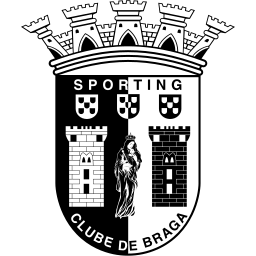 SC Braga black monochrome logo