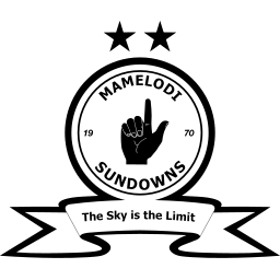 Mamelodi Sundowns black monochrome logo