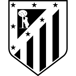 Atletico Madrid black monochrome logo