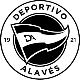 Deportivo Alavés black monochrome logo