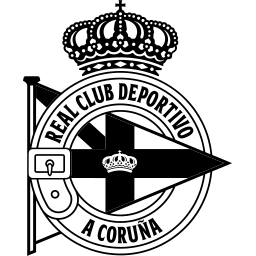 Deportivo La Coruña black monochrome logo