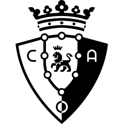 Osasuna black monochrome logo