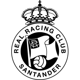 Racing Santander black monochrome logo