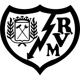 Rayo Vallecano black monochrome logo