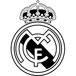 Real Madrid black monochrome logo
