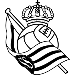 Real Sociedad black monochrome logo